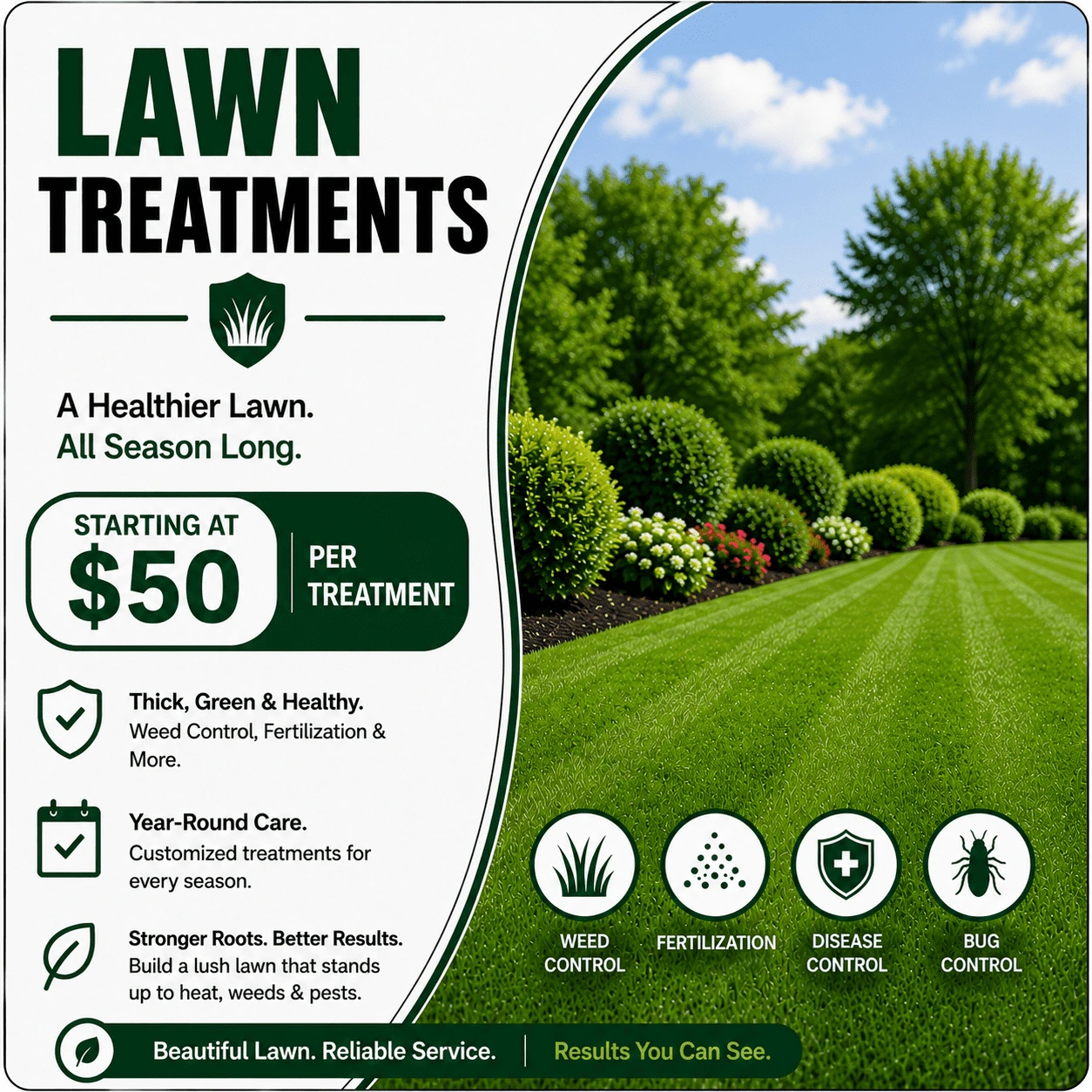 Lawn care Jacksonville Fl starting at $50 per month