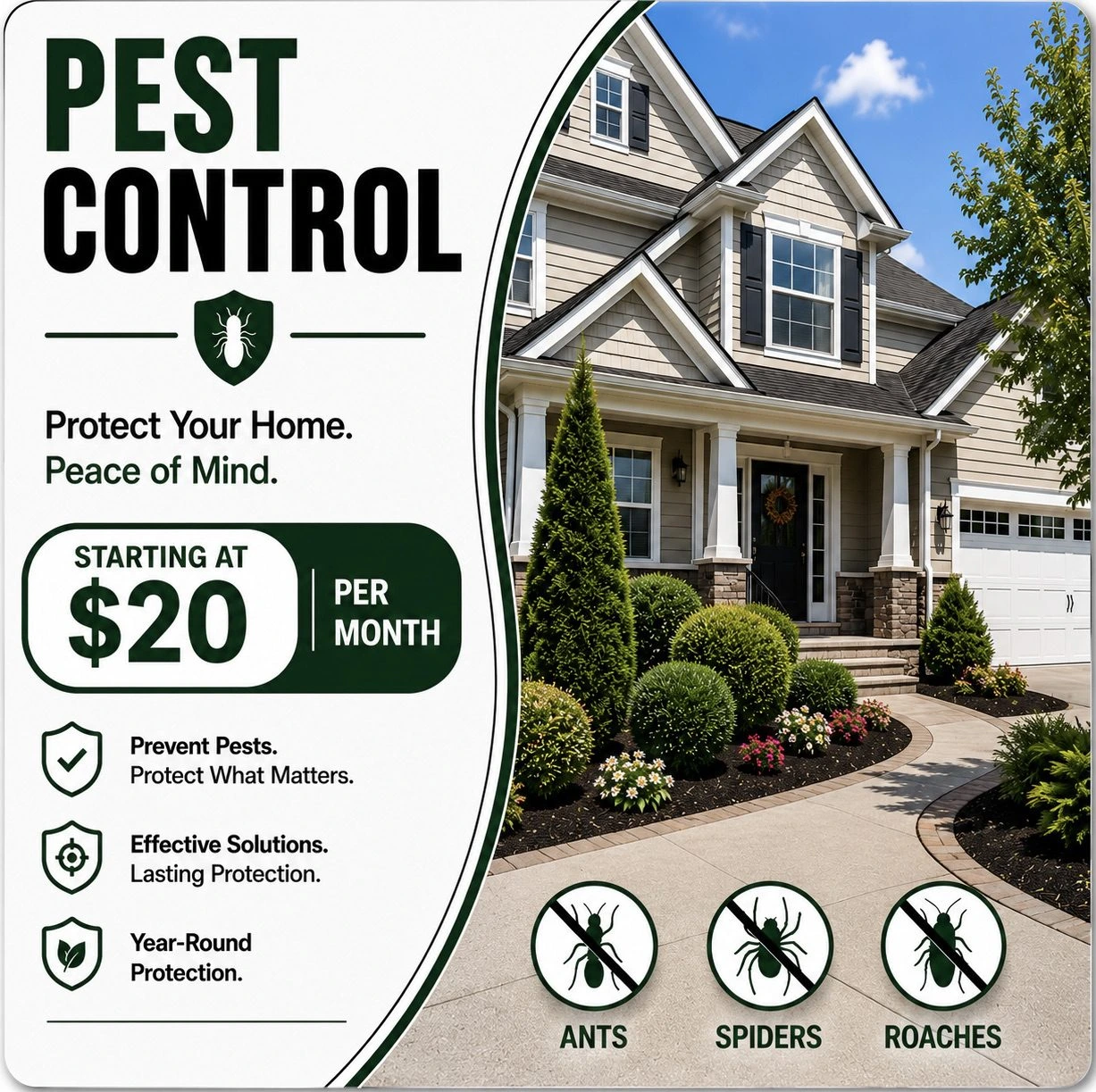 Pest Control Jacksonville Fl starting at $20 per month