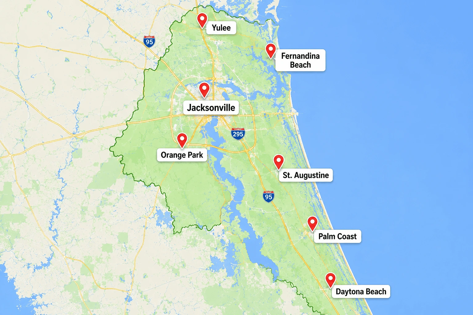 Total Spraying Pest control service map